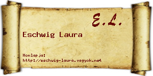 Eschwig Laura névjegykártya